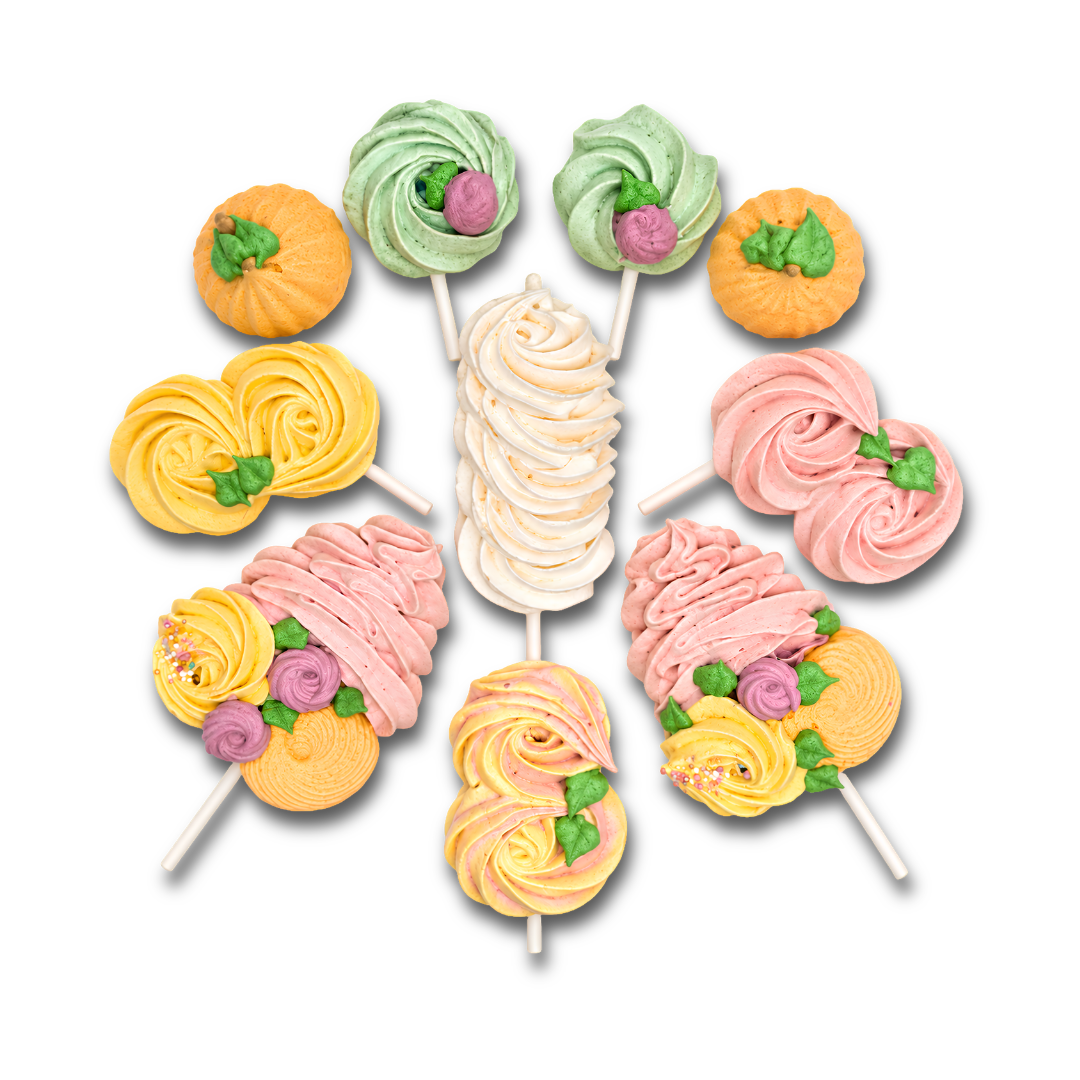 Spring meringues : bouquet of flowers