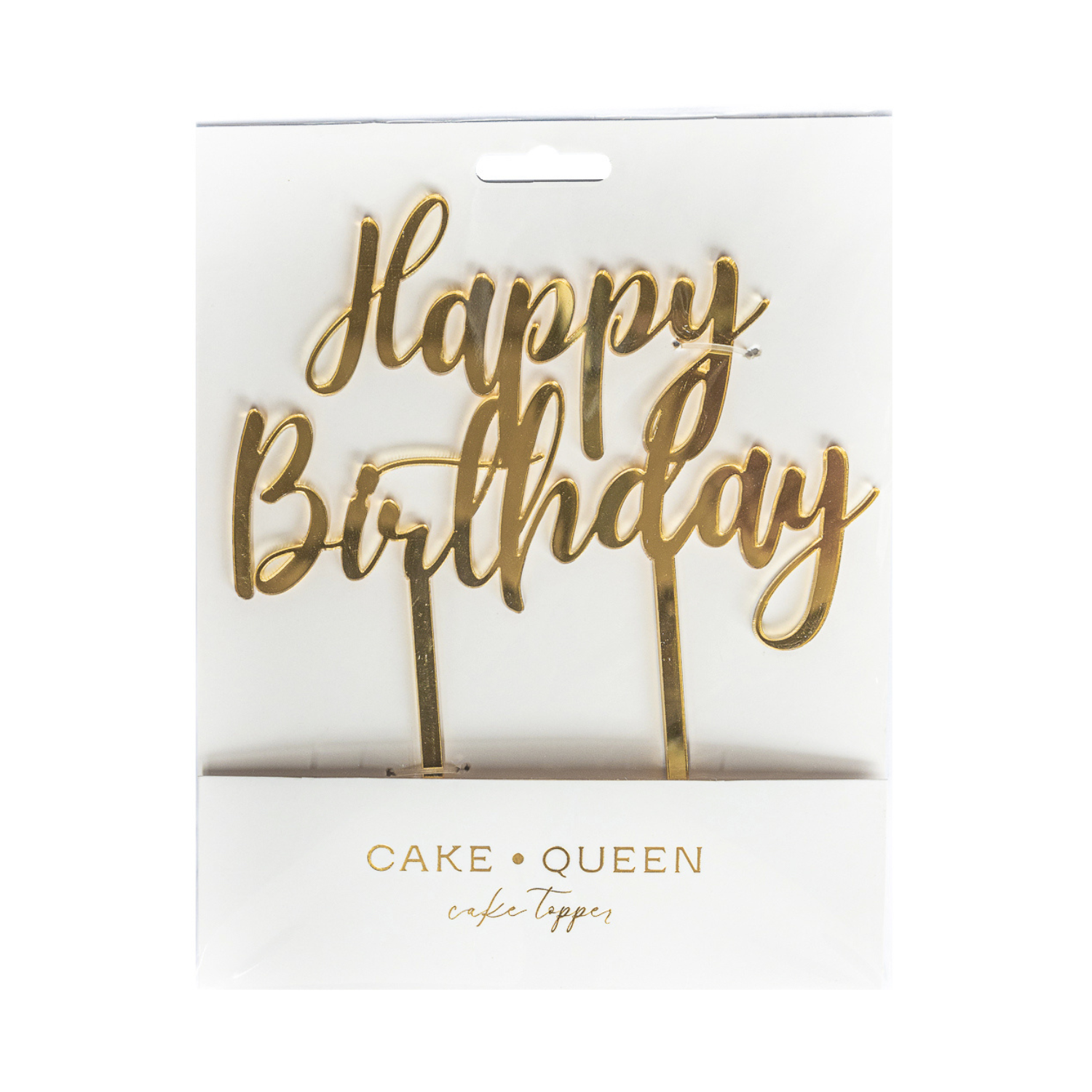 Gold Mirror HAPPY BIRTHDAY Cake Topper