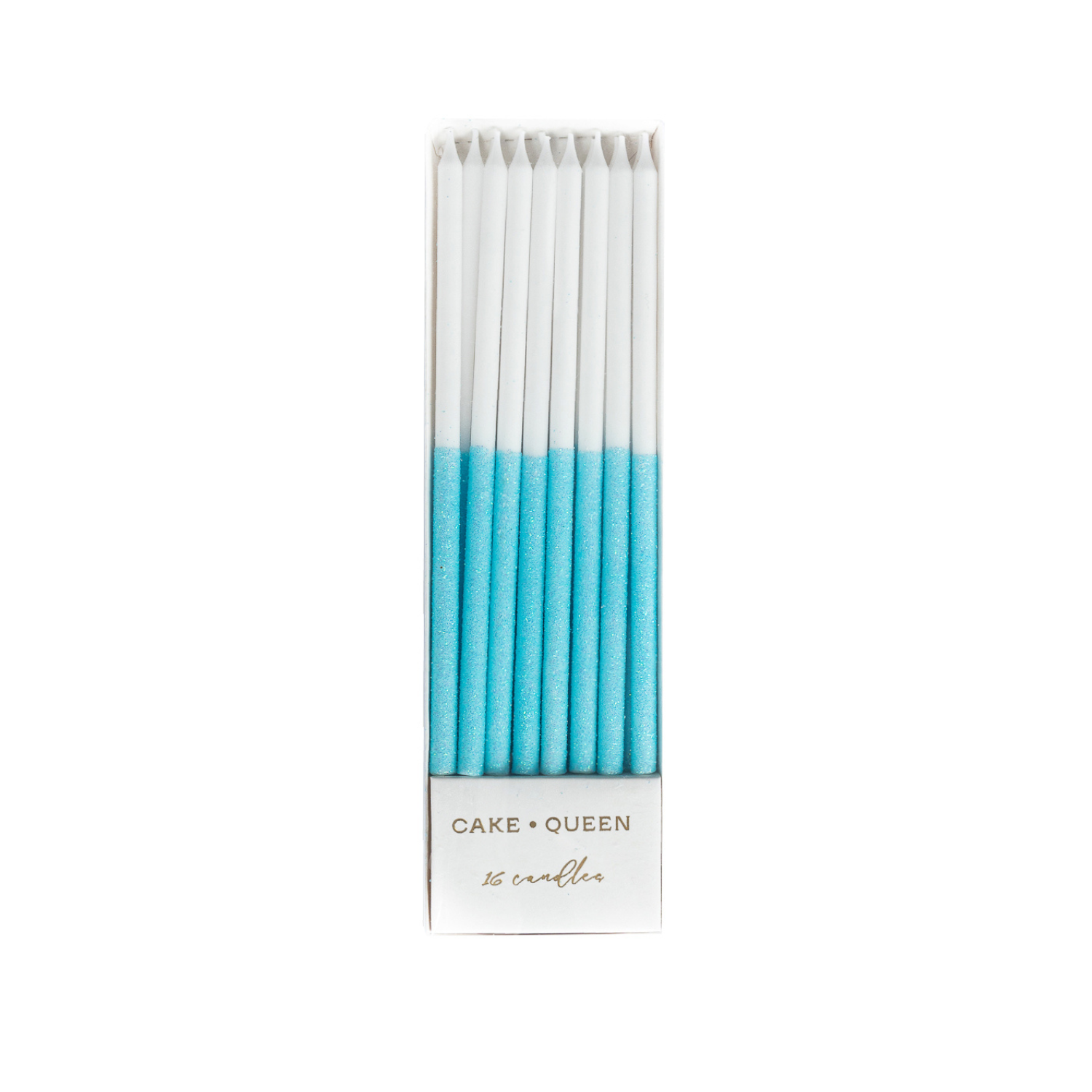 Light Blue Glitter - Dipped Candles